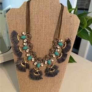 Stella & Dot Lotus Tassel Necklace